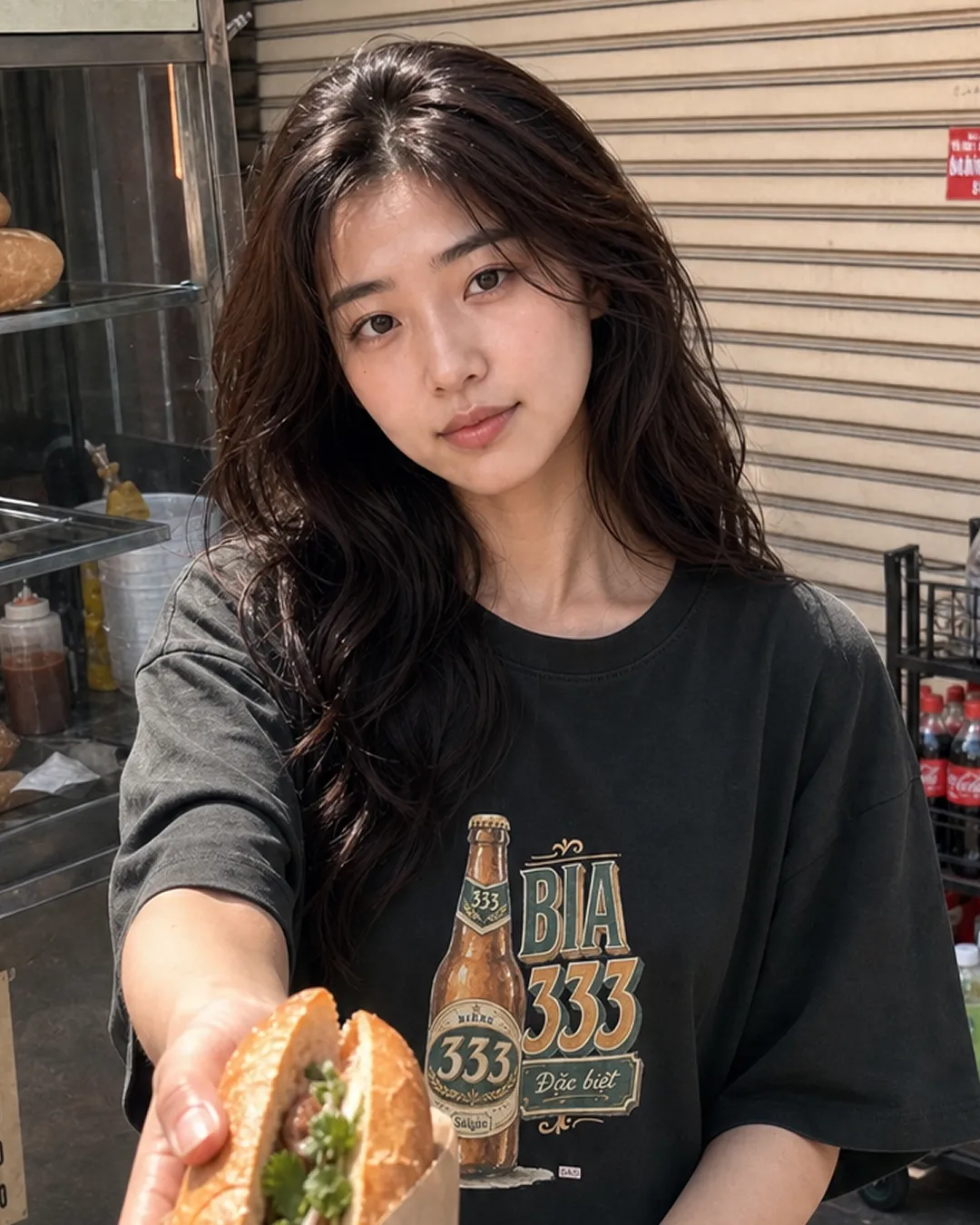 NAOMI — Bia 333 tee, close up